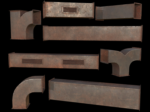 Ventilation Modular PBR 02 3D Model