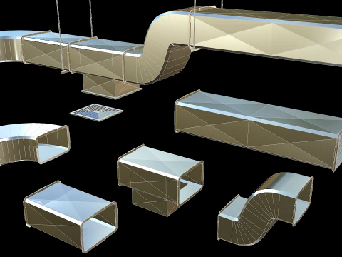 Ventilation Modular PBR 03 3D Model