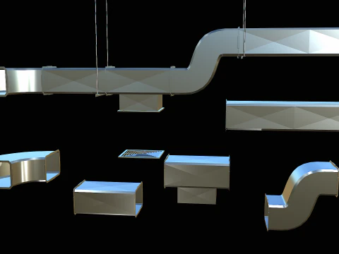 Ventilation Modular PBR 03 3D Model