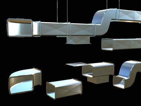 Ventilation Modular PBR 03 3D Model