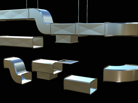 Ventilation Modular PBR 03 3D Model