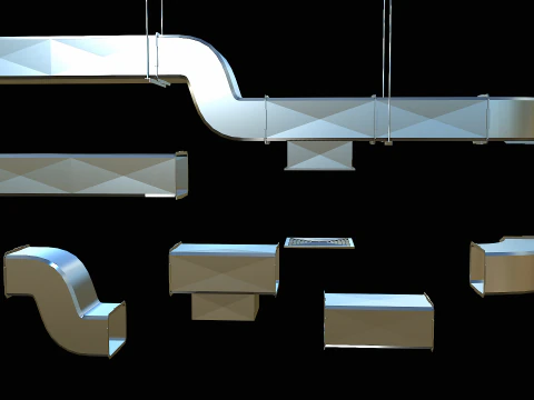 Ventilation Modular PBR 03 3D Model