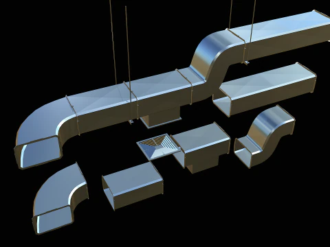 Ventilation Modular PBR 03 3D Model