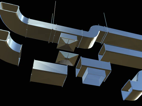 Ventilation Modular PBR 03 3D Model