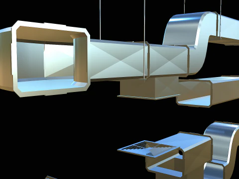 Ventilation Modular PBR 03 3D Model