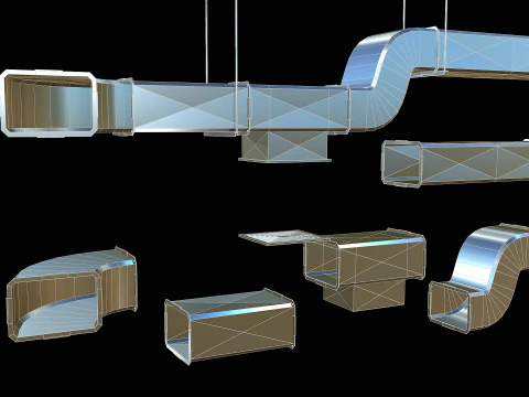Ventilation Modular PBR 03 3D Model