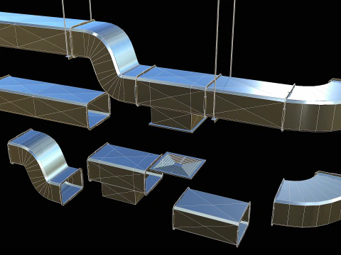 Ventilation Modular PBR 03 3D Model