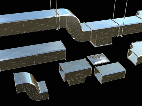 Ventilation Modular PBR 03 3D Model