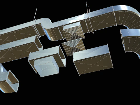 Ventilation Modular PBR 03 3D Model
