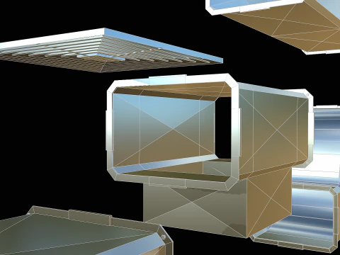 Ventilation Modular PBR 03 3D Model