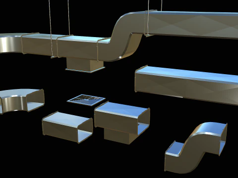 Ventilation Modular PBR 03 3D Model