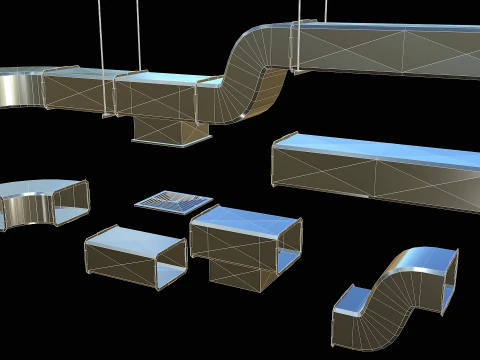 Ventilation Modular PBR 03 3D Model