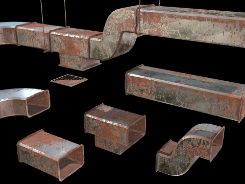 Ventilation Modular PBR 04 3D Model