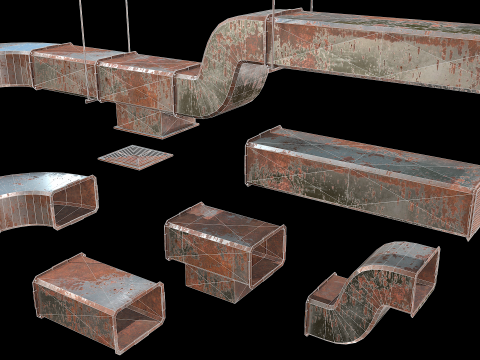 Ventilation Modular PBR 04 3D Model