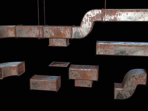 Ventilation Modular PBR 04 3D Model