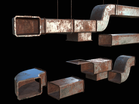 Ventilation Modular PBR 04 3D Model