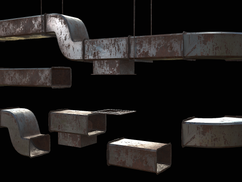Ventilation Modular PBR 04 3D Model