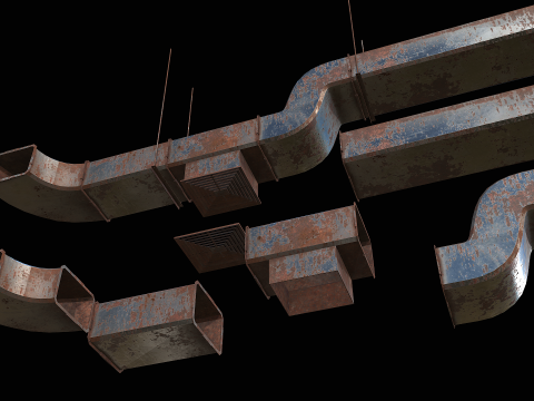 Ventilation Modular PBR 04 3D Model