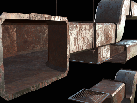 Ventilation Modular PBR 04 3D Model