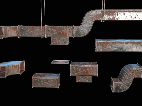 Ventilation Modular PBR 04 3D Model