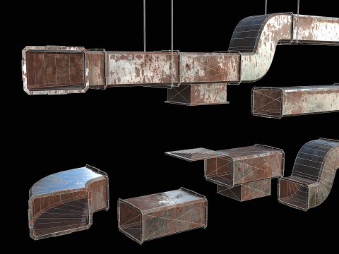 Ventilation Modular PBR 04 3D Model