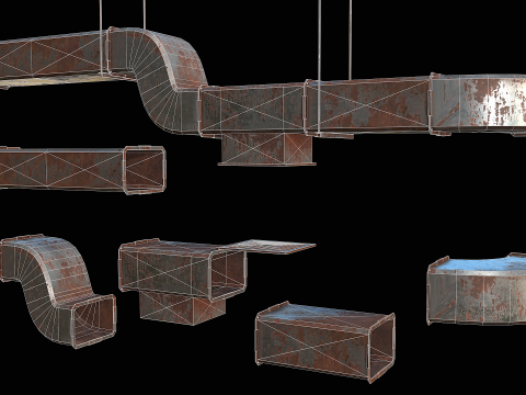 Ventilation Modular PBR 04 3D Model