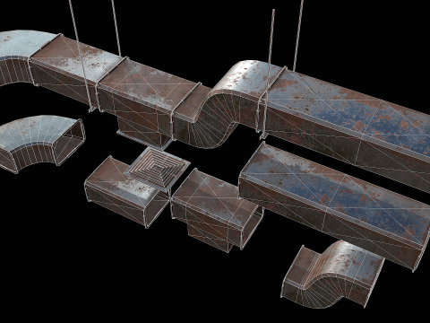 Ventilation Modular PBR 04 3D Model