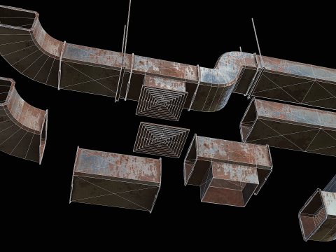 Ventilation Modular PBR 04 3D Model