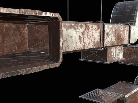 Ventilation Modular PBR 04 3D Model
