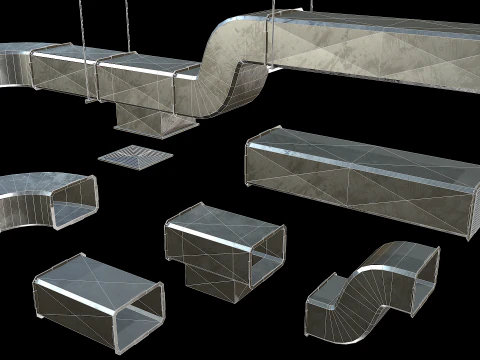 Ventilation Modular PBR 05 3D Model
