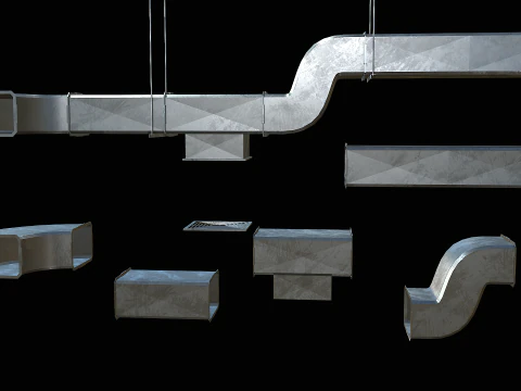 Ventilation Modular PBR 05 3D Model