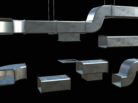 Ventilation Modular PBR 05 3D Model