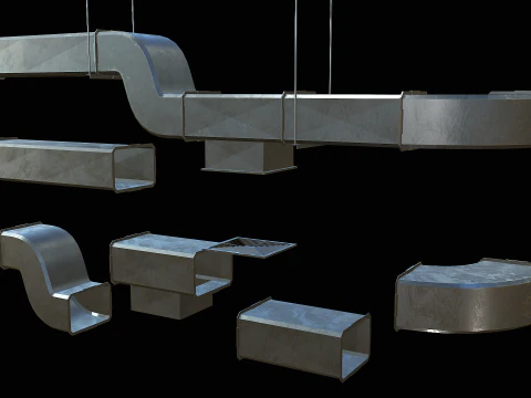 Ventilation Modular PBR 05 3D Model
