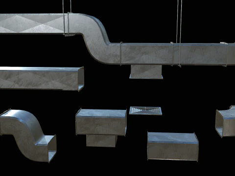 Ventilation Modular PBR 05 3D Model