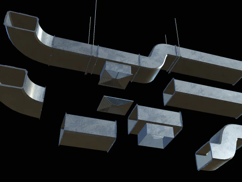 Ventilation Modular PBR 05 3D Model
