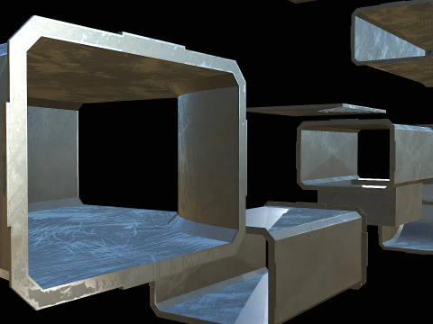 Ventilation Modular PBR 05 3D Model