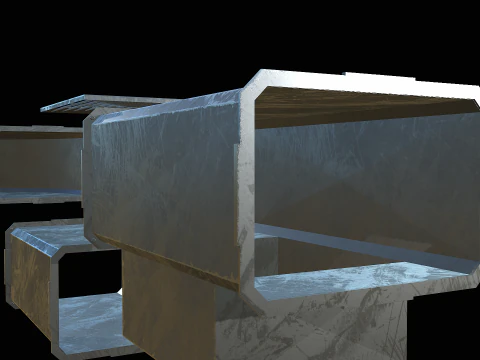 Ventilation Modular PBR 05 3D Model