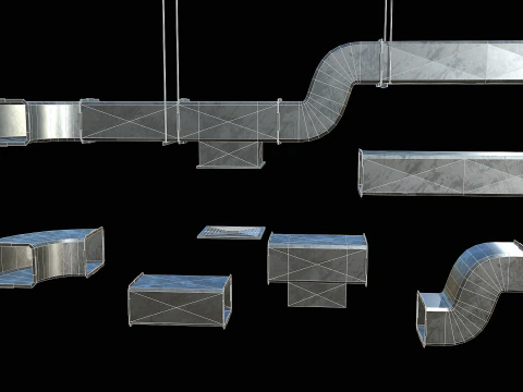 Ventilation Modular PBR 05 3D Model