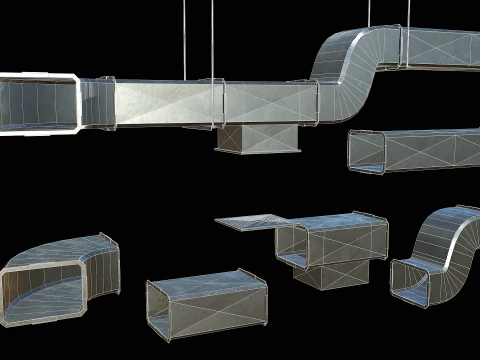 Ventilation Modular PBR 05 3D Model