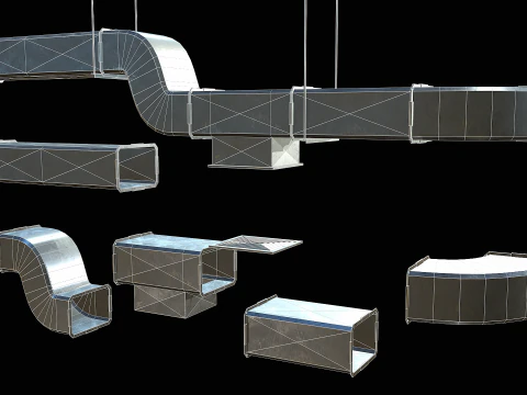 Ventilation Modular PBR 05 3D Model