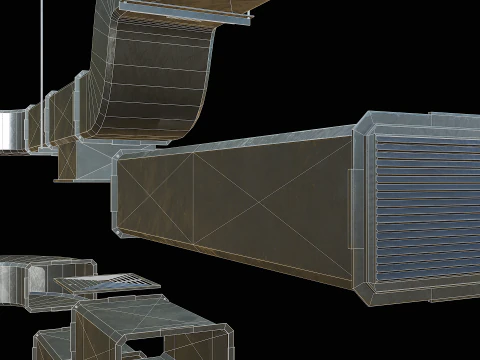 Ventilation Modular PBR 05 3D Model