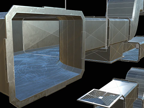 Ventilation Modular PBR 05 3D Model