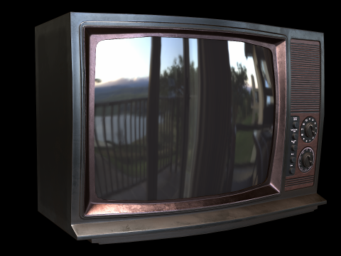 Television PBR 01 3D Модель
