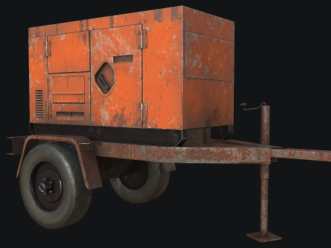 Mobile Diesel Generator 01 3D Model