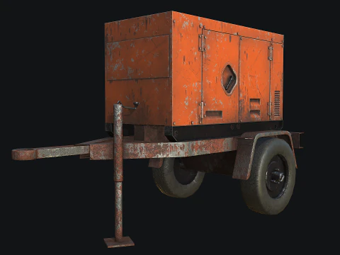 Mobile Diesel Generator 01 3D Model