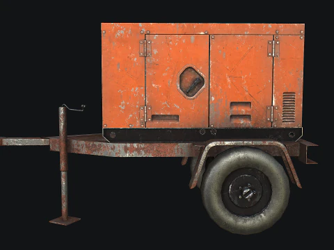 Mobile Diesel Generator 01 3D Model