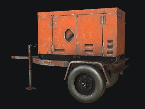 Mobile Diesel Generator 01 3D Model