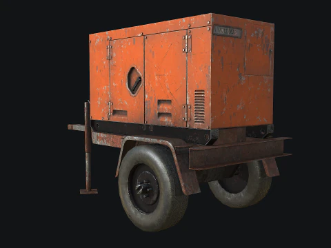 Mobile Diesel Generator 01 3D Model