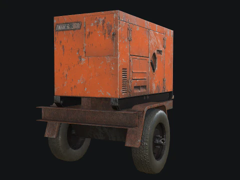 Mobile Diesel Generator 01 3D Model