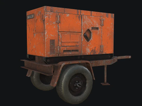 Mobile Diesel Generator 01 3D Model